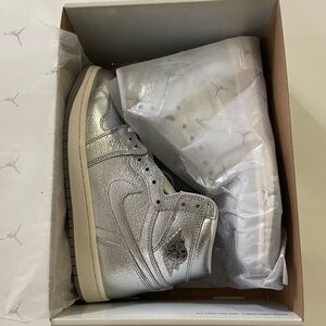 Brand New Metallic Silver Air Jordan 1